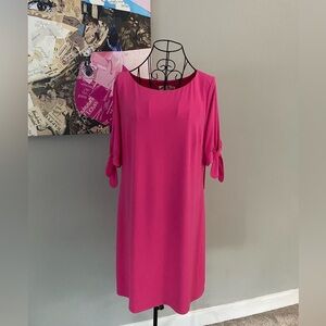 NWT Eliza J. Hot Pink Short Sleeve Dress Size 14💕